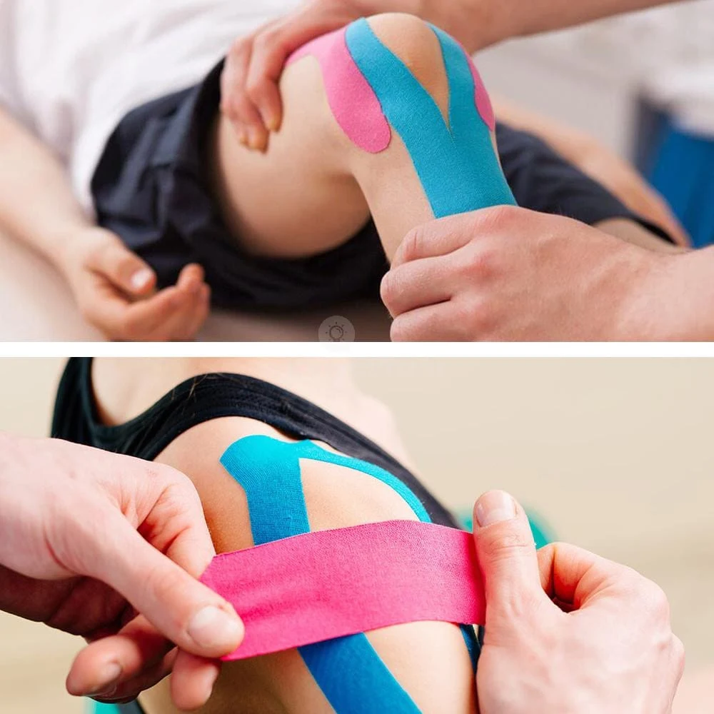 Kinesio tape felhelyezése térdre és vállra